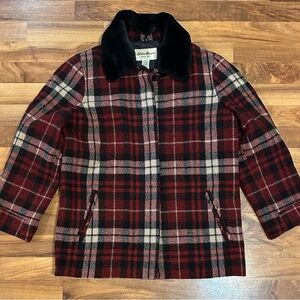 Eddie Bauer Red and Black Plaid Jacket